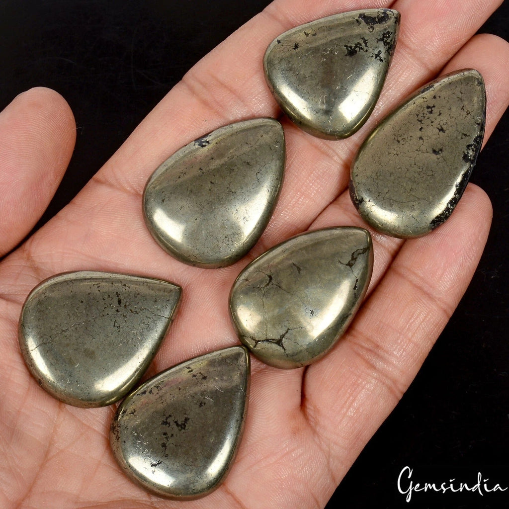 400 Cts Natural Untreated Apache Gold Pyrite Mix Cab Loose Wholesale Gems Lot