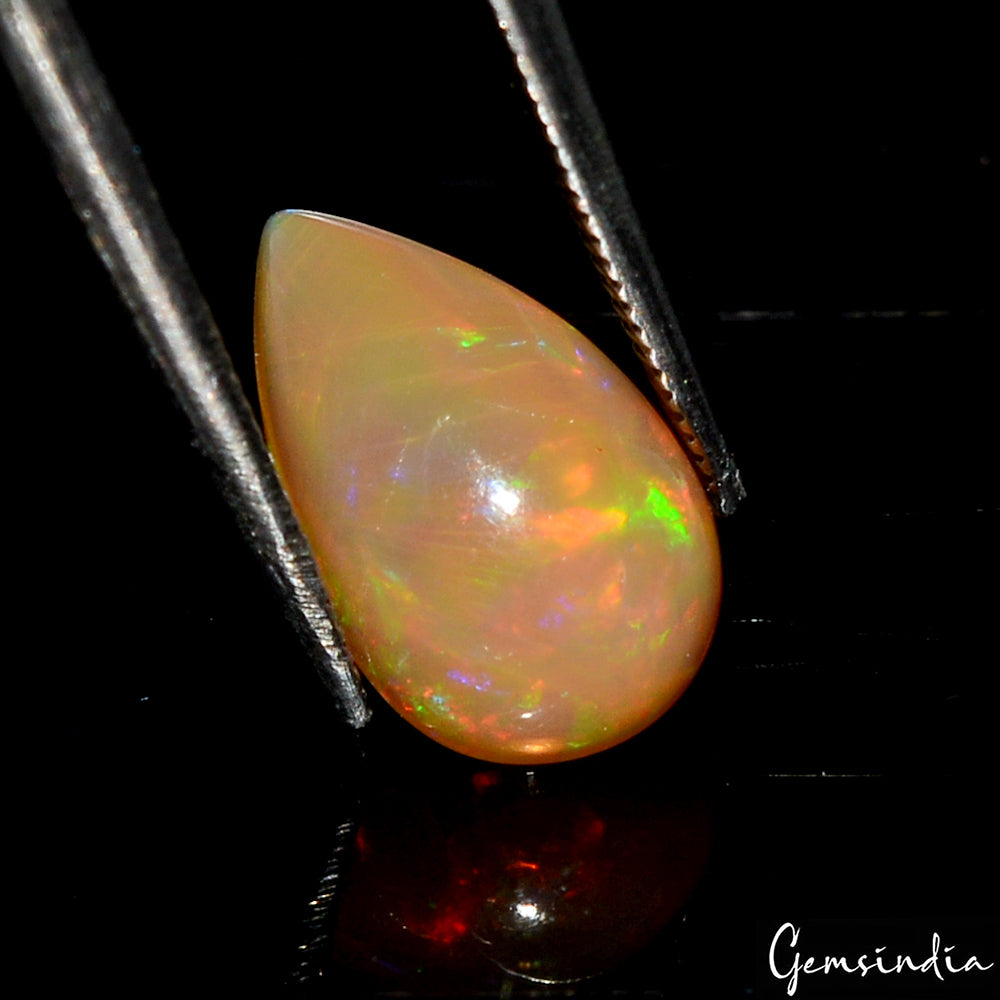 1.50 Ct Hardy STRONG! Natural Huge Orange &Rainbow Color Sparkling Opal Ethiopia