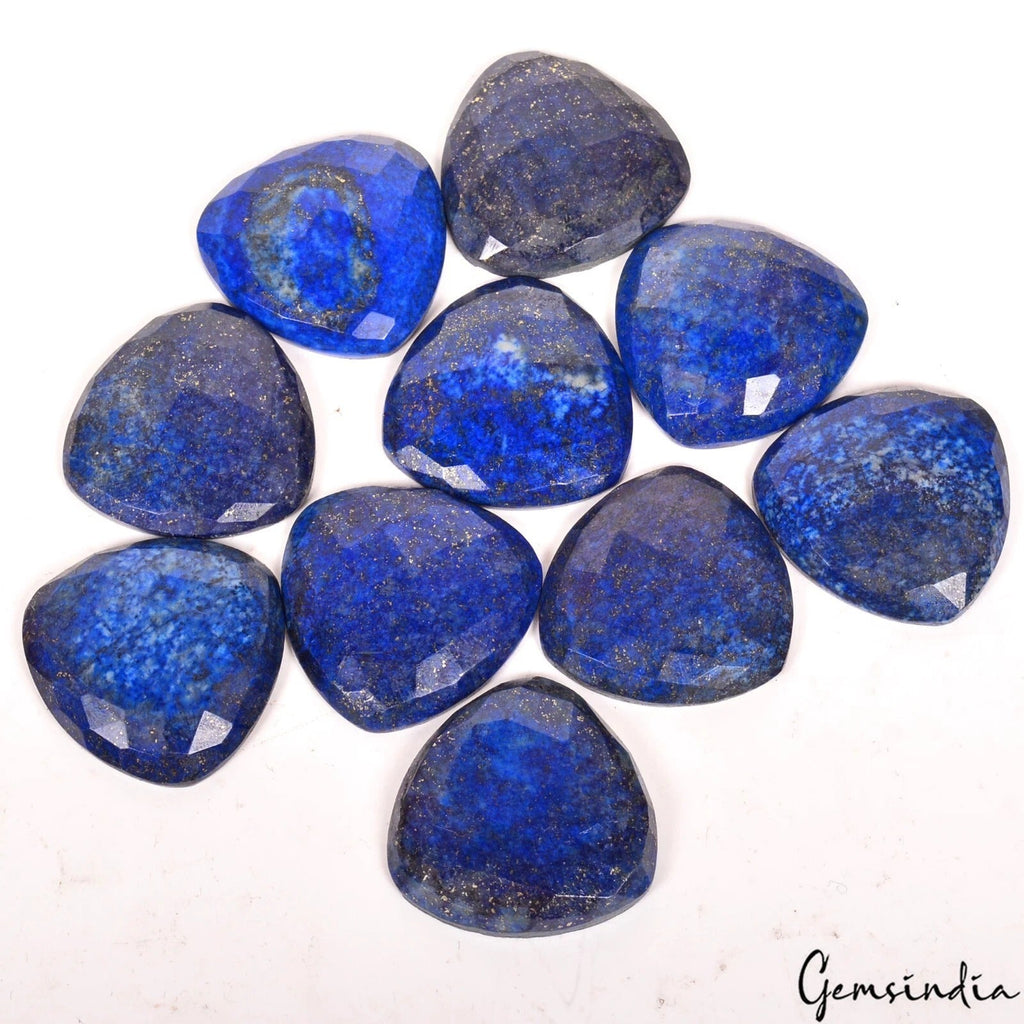 500 Ct Natural Blue Lapis Lazuli Trillion Checker Cut 30mm Calibrated Loose Gems