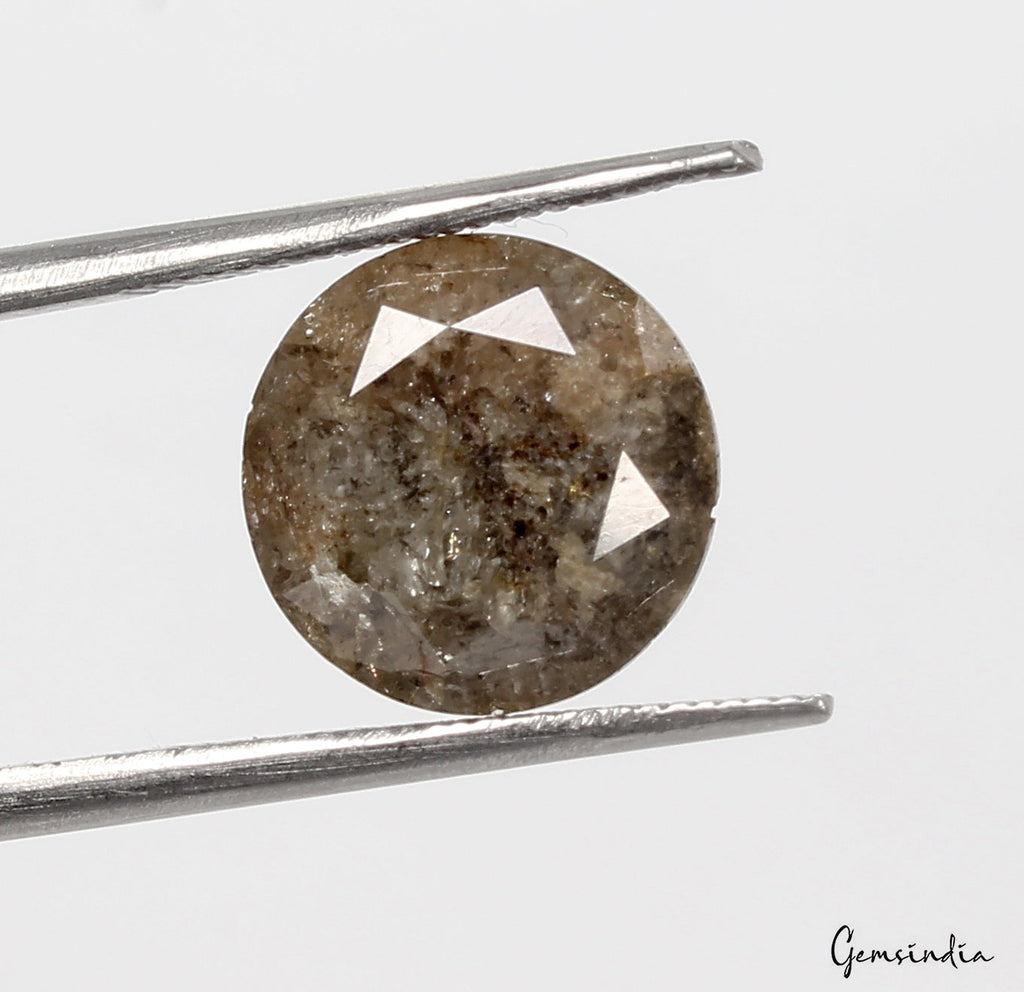 4.71 CT 100% Natural Loose Salt And Pepper Diamond, Round Brilliant Cut Diamond