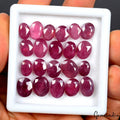 90.60 Cts Natural Red Ruby Mozambique Oval 9-12mm Certified AAA Grade Gemstones