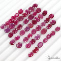 49.30 Ct/50 Pcs Natural Pink Red Ruby 6-8mm Oval Cut Loos Gems Certified Lot