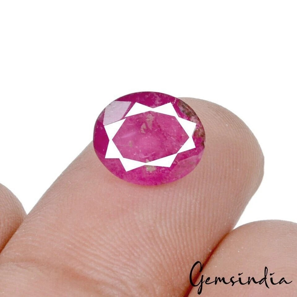 Natural Red Pink Tourmaline Oval Faceted Loose Gems Untreated Gemstone 2.70 Cts