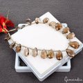 123.60 Ct Natural Untreated Smoky Quartz Pear Cut Beads Briolette Strand ~ 10"