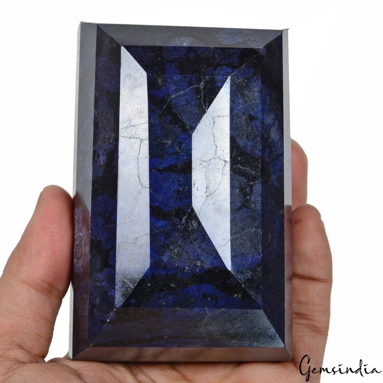 Blue Sapphire Loose Gemstone, Color Enhanced — 107x65x52 mm, 5000 Ct (1 Kg), Africa