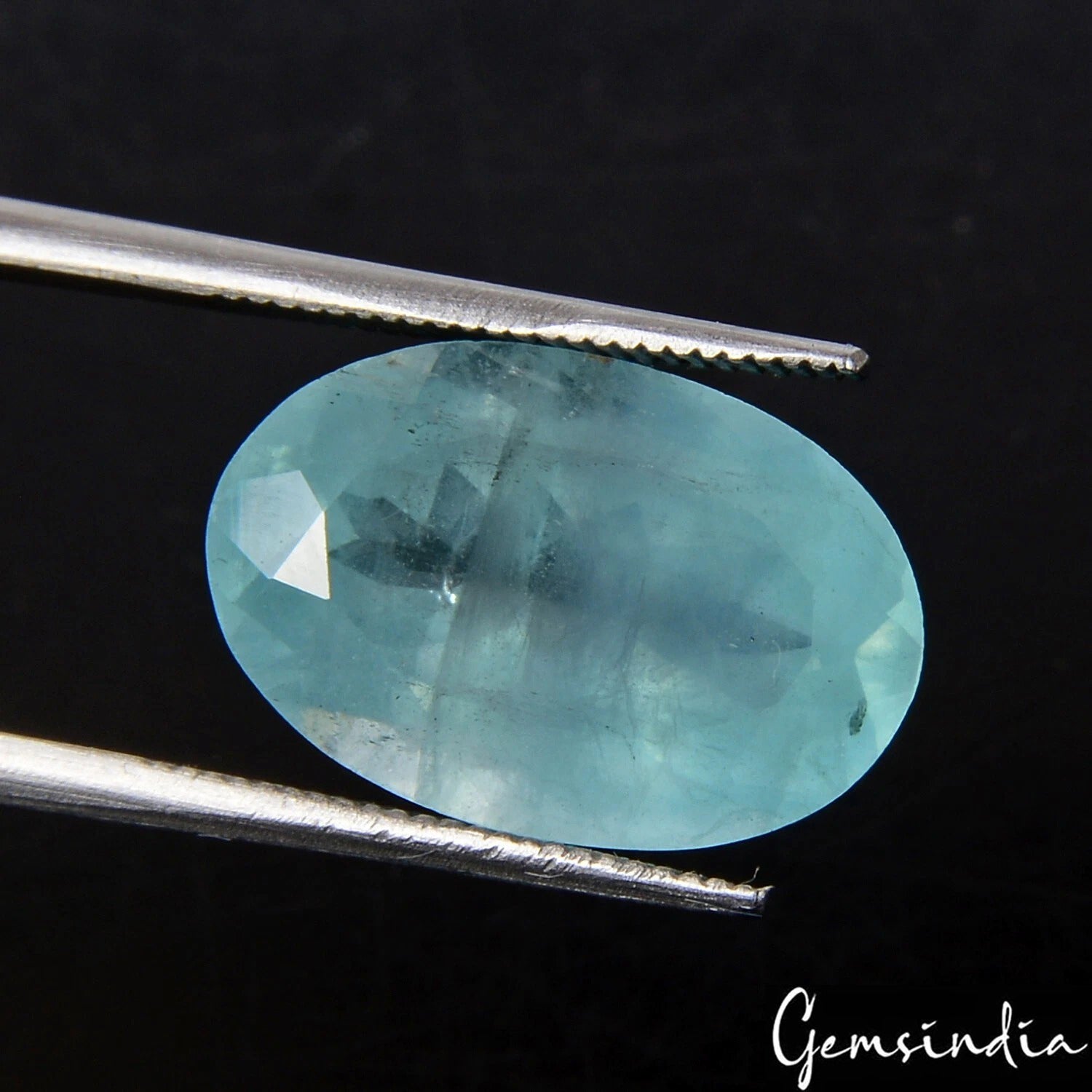 7.10 Cts Natural Ocean Blue Aquamarine Oval Cut Loose Certified Gemstone, Brazil