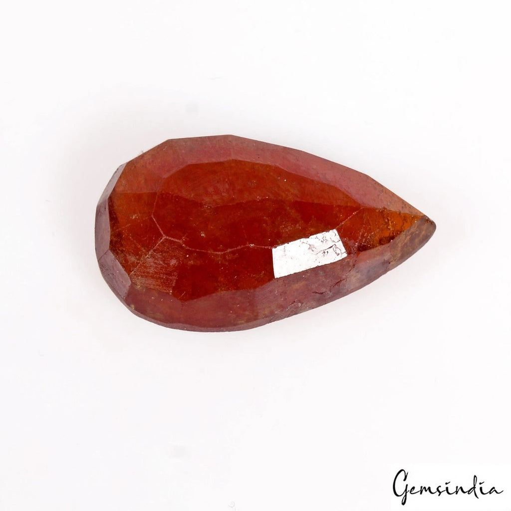 Certified 12.30 Cts Natural Untreated Brown Hessonite Garnet Pear Cut Loose Gem