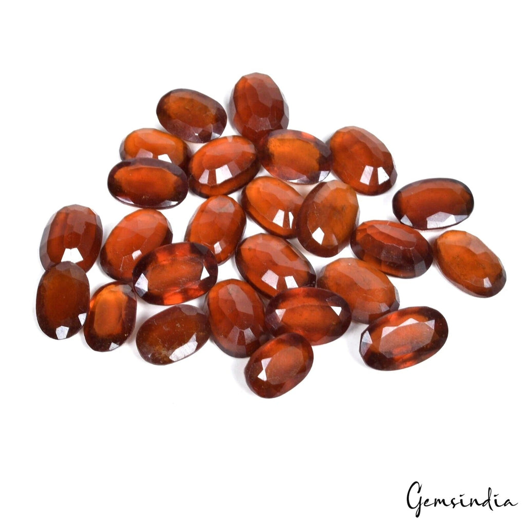 95.60 Cts/25 Pcs Natural Untreated Ceylon Hessonite Garnet Oval Cut Loose Gems