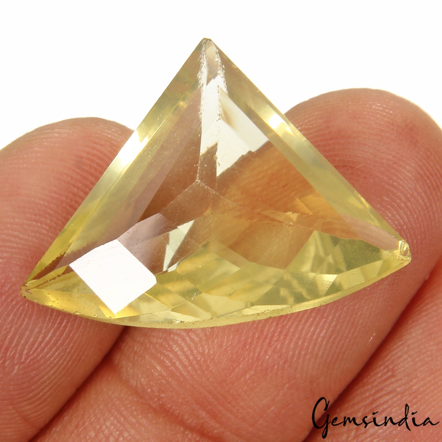 18.10Ct Natural Untreated Brazilian Lemon Citrine Fancy Cut Loose Gem For Ring