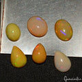 6 Pcs Natural Welo Fire Ethiopian Opal Mix Shape Cabochon Loose Gems For Jewelry