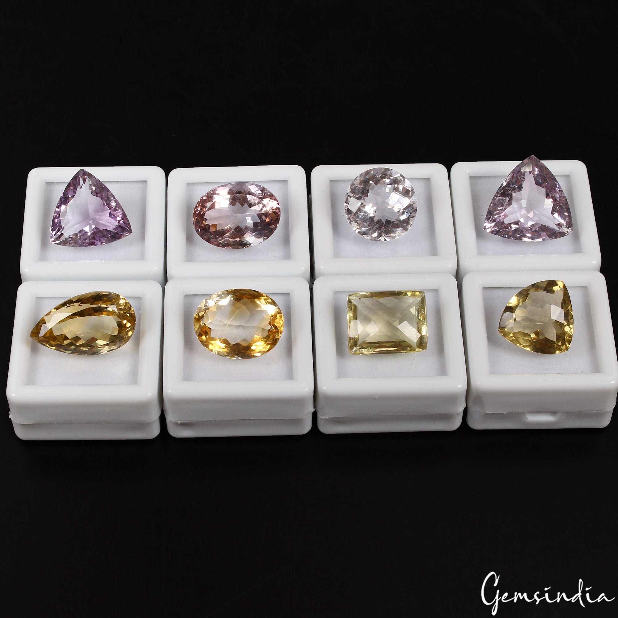 VVS Natural Amethyst CItrine Top Quality Mix Cut Sparkling Gemstones 113.70 Cts