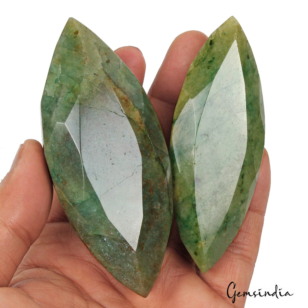 1580 Ct Natural Green Brazilian Emerald Marquise Faceted Earth Mined Huge Gems