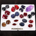 12 Pair Estate Genuine Multi Gems Loose Colorful Jewelry Stones Collection w/Box