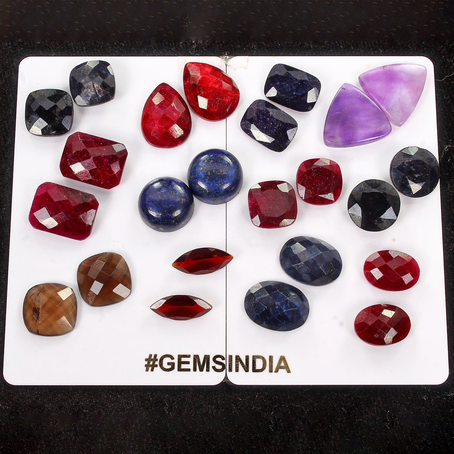 12 Pair Estate Genuine Multi Gems Loose Colorful Jewelry Stones Collection w/Box