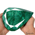 Emerald Loose Gemstone, Color Enhanced, Green — 7.4x5.5x3 Inch, 12500 Ct (2.5 Kg), Brazil