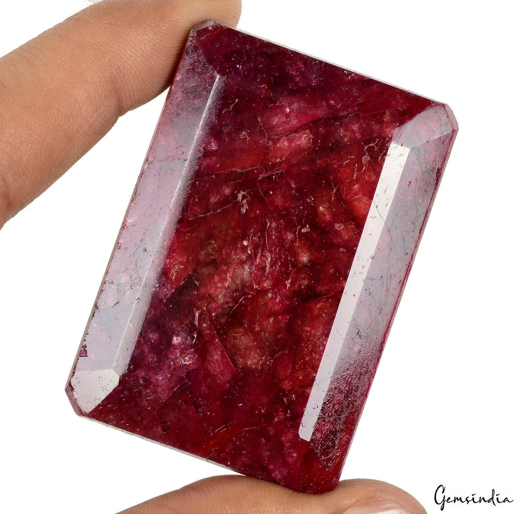 Ruby Loose Gemstone, Color Enhanced, Red — 57 x 40 x 32 mm, 1020 Ct, Madagascar
