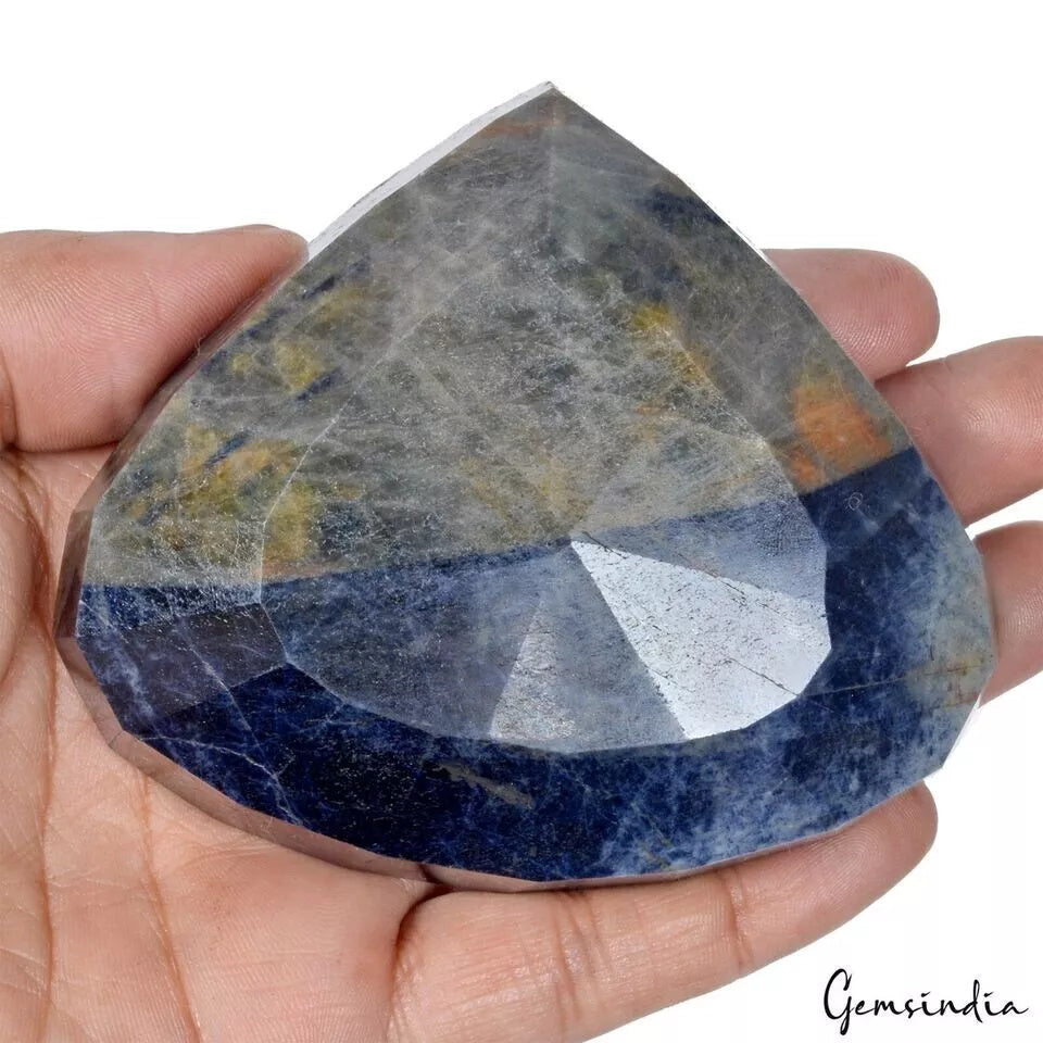 Blue Sapphire Loose Gemstone, Untreated, Orange — 92x79x33mm, 2420 Ct, Madagascar