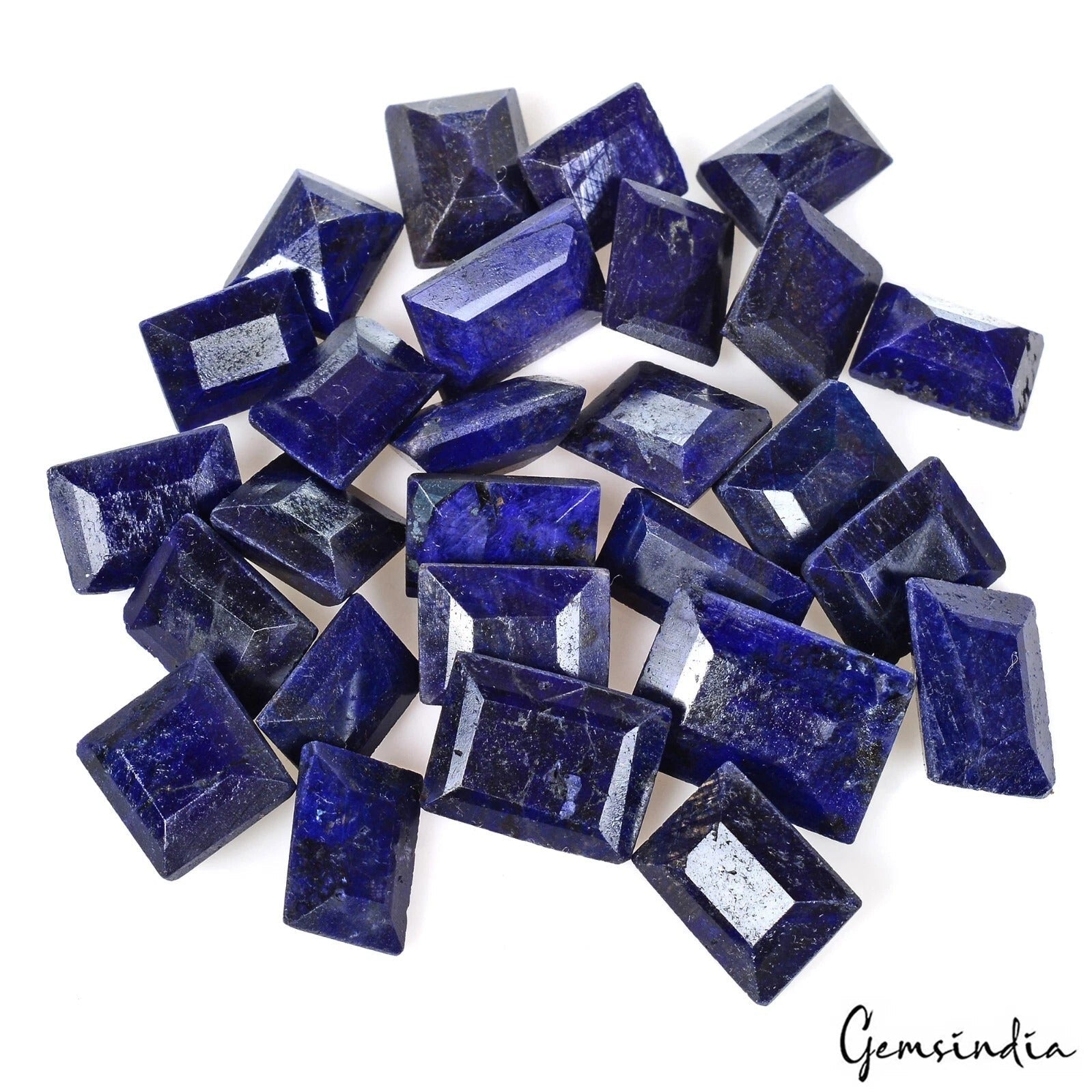 250 Ct/27 Pcs Natural Blue Sapphire Baguette Cut Loose Gemstones Lot For Jewelry