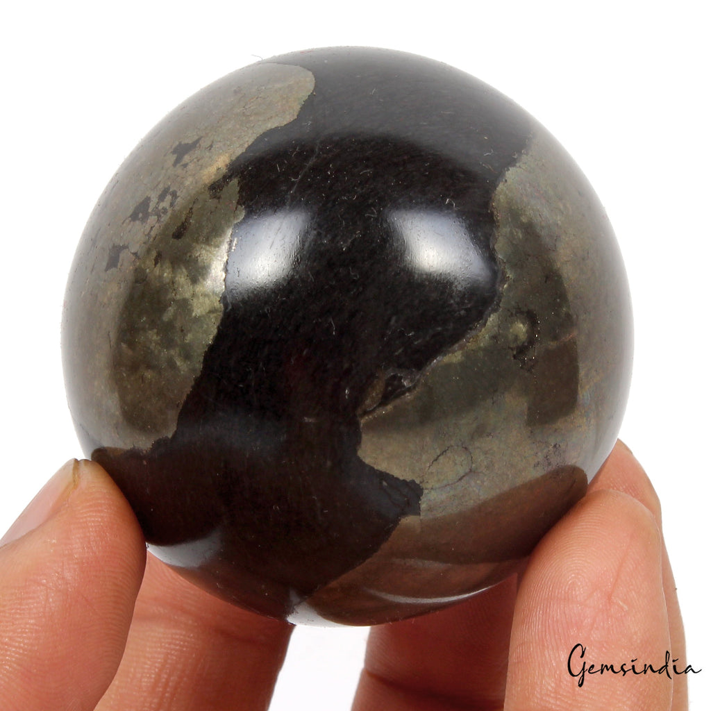 1700 Ct Natural Gold Pyrite Crystal Reiki Healing Mineral Gemstone Sphere/Ball