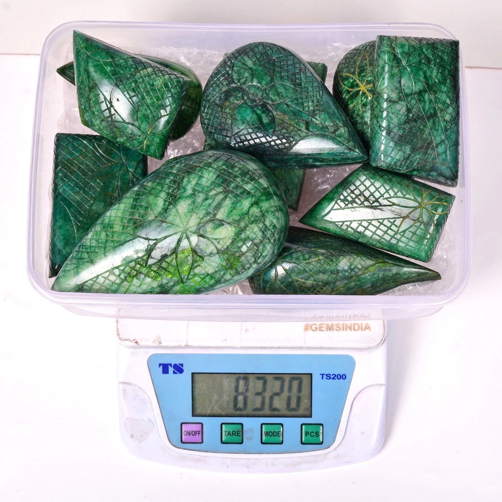 1.66 Kilo/11 Pc Natural Green Brazilian Emerald Mix Cut Carving Earth Mined Gems