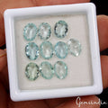 9.80 Ct Natural Blue Aquamarine Untreated 8mm*6mm Oval Cut Loose Gemstones ~10P