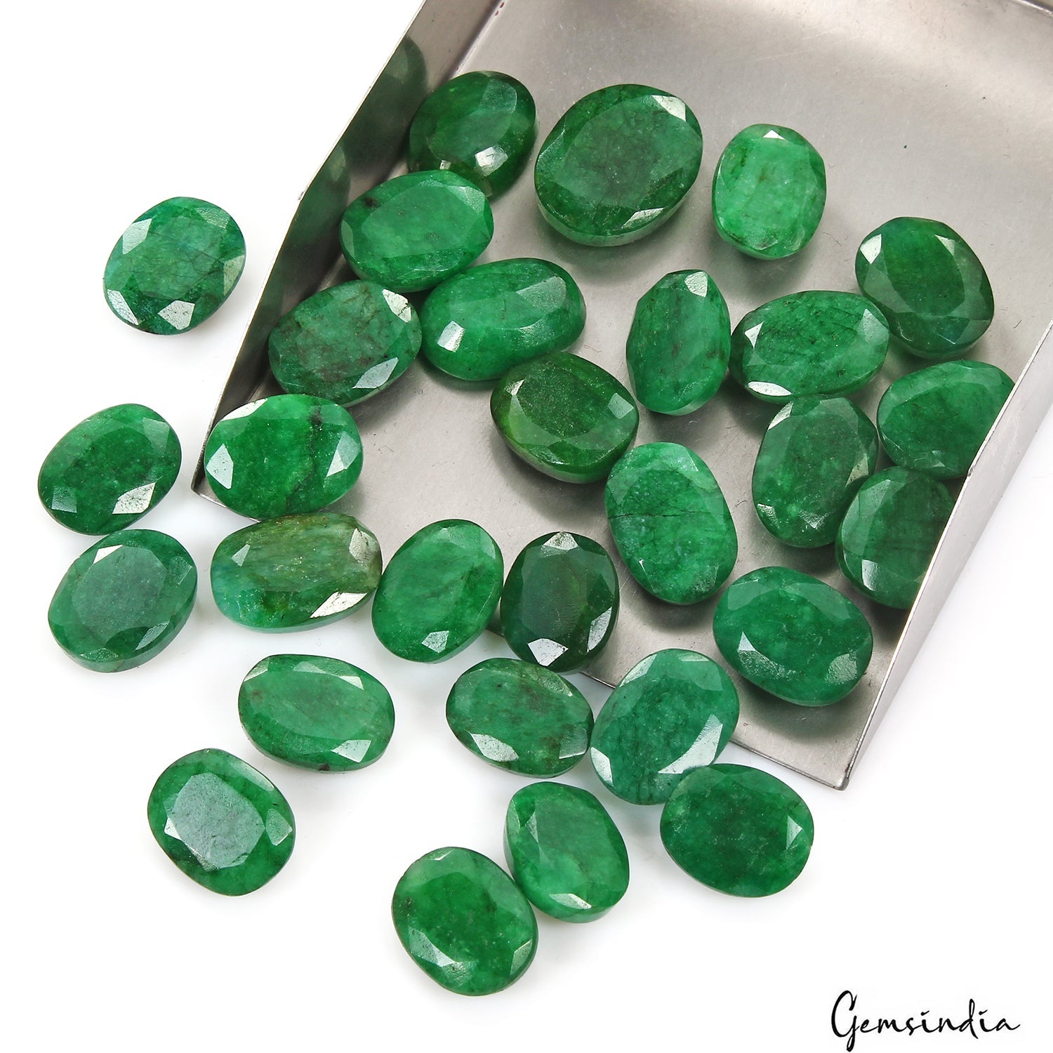500 Ct Natural Green Brazilian Emerald Oval Cut Wholesale Gems Lot For Jewelry