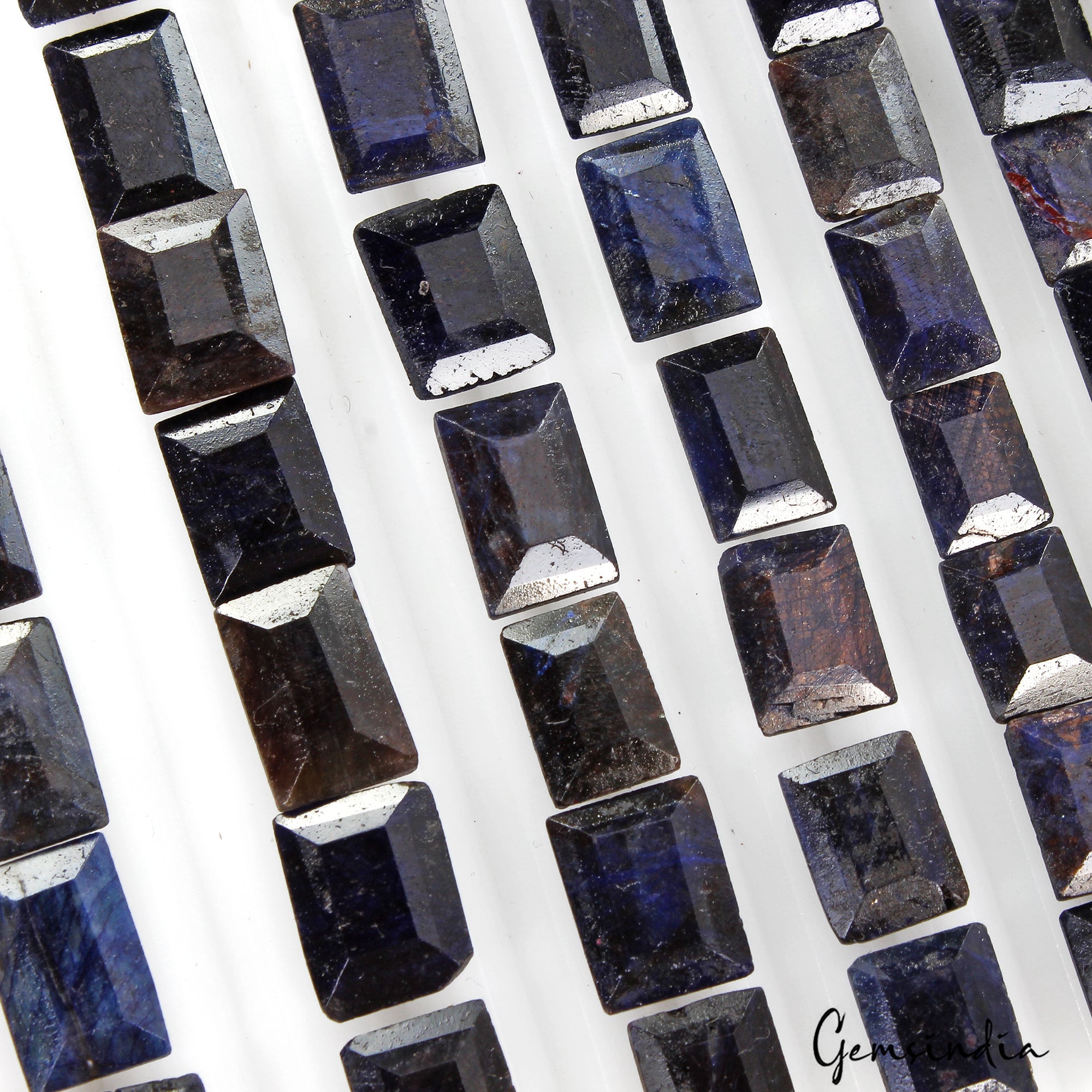360 Ct Natural Blue Sapphire Baguette Faceted Cut Loose Wholesale Gems Lot 48 Pc