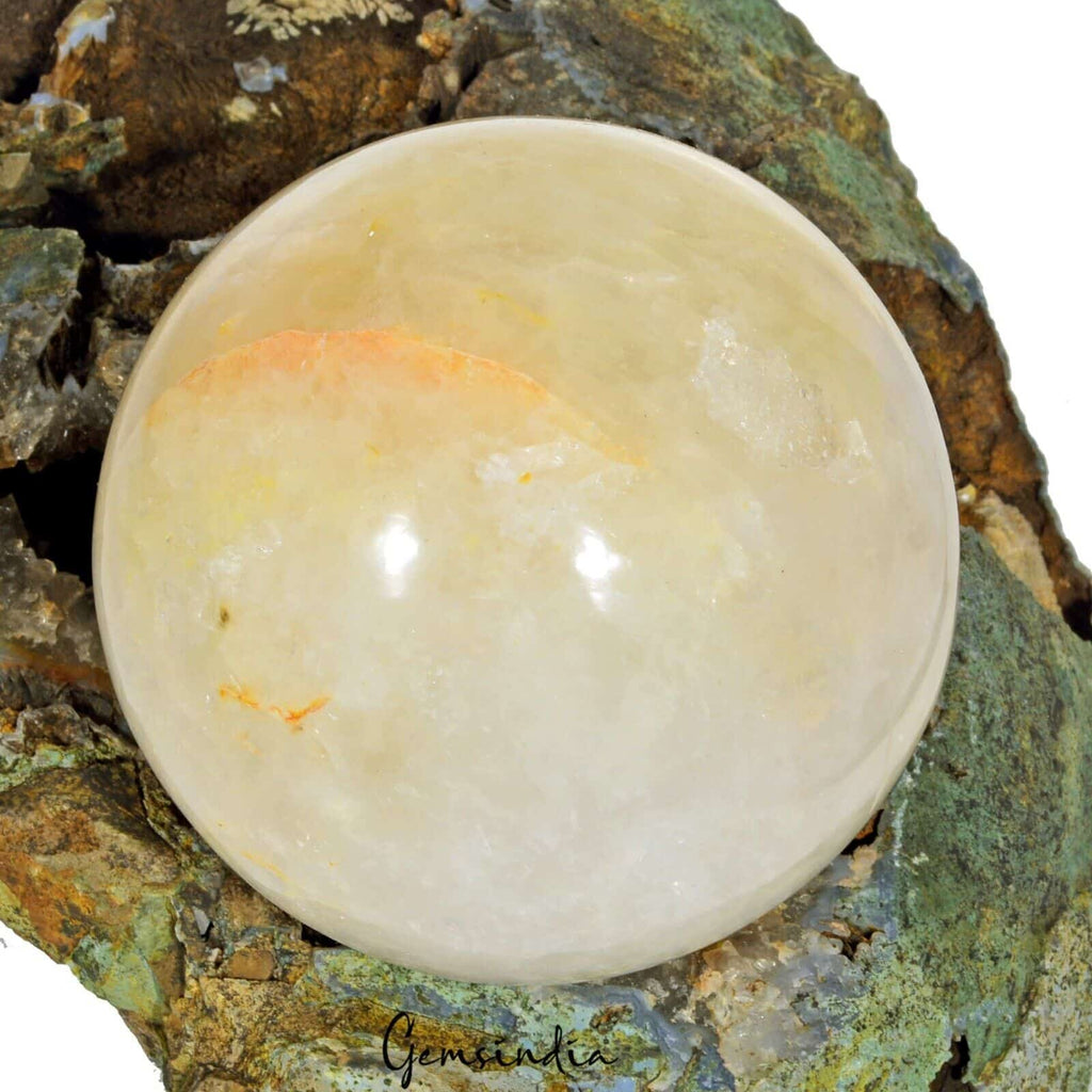 Aventurine Sphere, Untreated, Yellow — 89mm, 5500 Ct, Madagascar