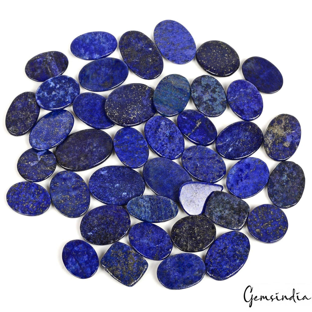 40 Pcs Natural Blue Lapis Lazuli Mix Cabochon Loose 22-36mm Gemstones Lot~1240Ct