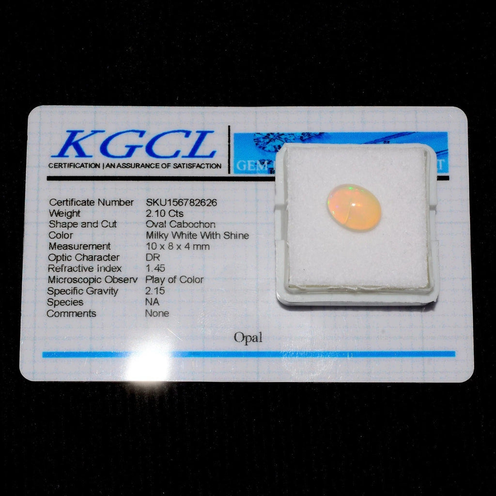 2.10 Cts. Natural Welo Fire Ethiopian Opal Oval Cab Loose Certified Gemstones