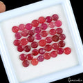 12.30 Cts/42 Pcs Natural Red Ruby Round Faceted Cut Loose Gems Lot For Jewelry
