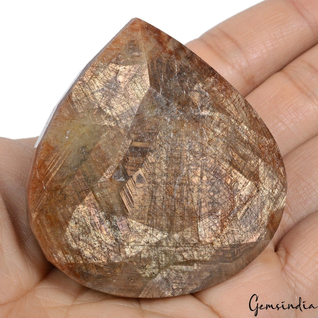 Certified 900 Ct Natural Untreated Golden Brown Sapphire Pear Cut Huge Loose Gem