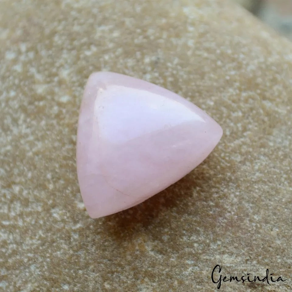 Certified 22.70 Ct Natural Pink Morganite Trillion Cab Loose Untreated Gemstones