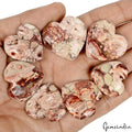300 Ct Natural Multicolor Untreated Rhyolite Heart Cabochon Loose Gems Lot 7 Pcs