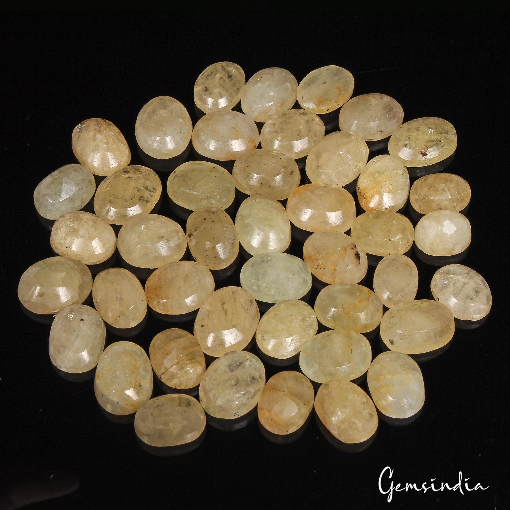 540 Cts Natural Untreated Yellow Beryl Heliodor Oval Cut Loose Gems Lot 14-18mm