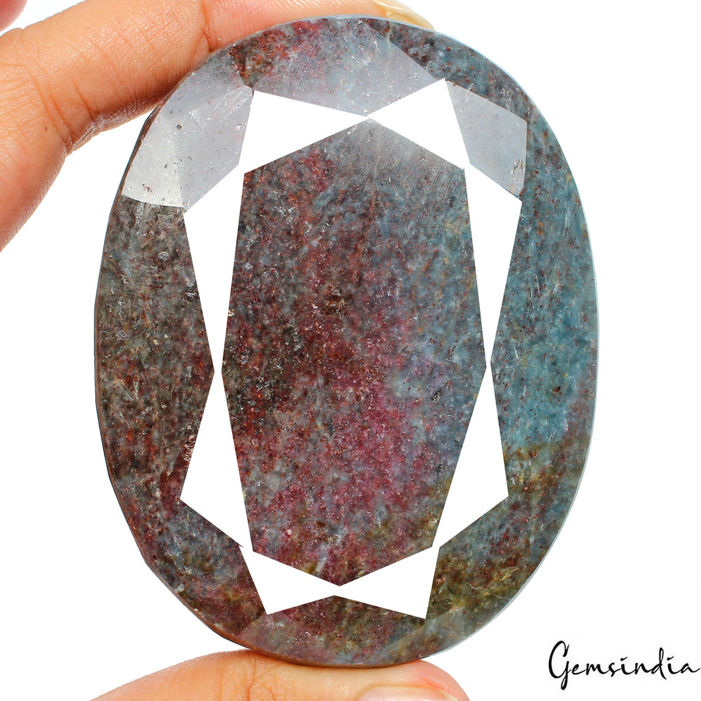 1430 Cts Natural Untreated Bi-Color Ruby Kyanite Oval Cut Earth Mined Gemstone