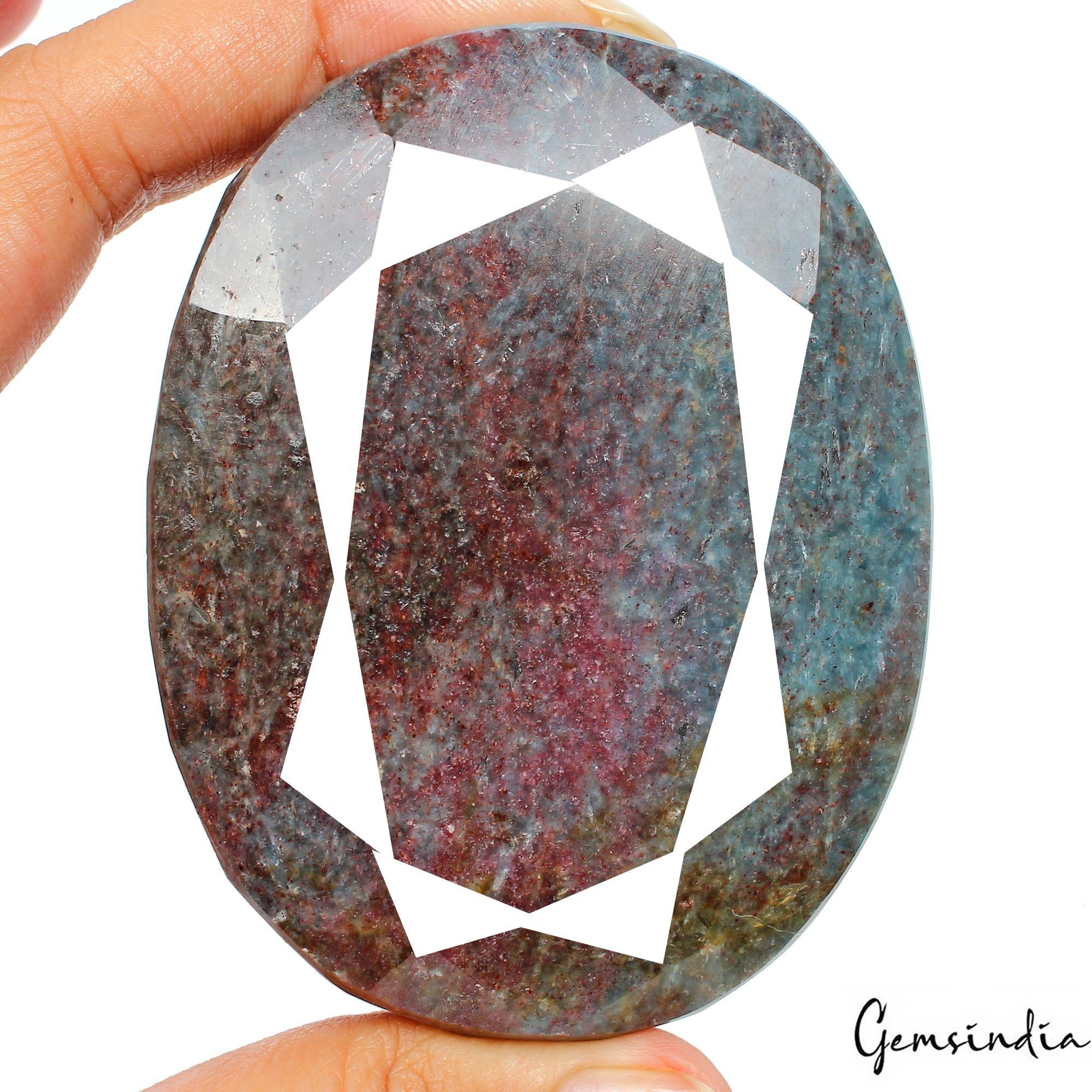 1430 Cts Natural Untreated Bi-Color Ruby Kyanite Oval Cut Earth Mined Gemstone