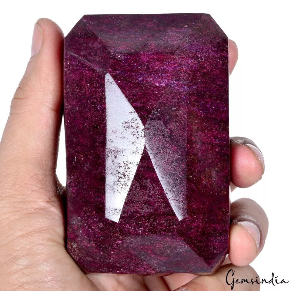 Ruby Loose Gemstone, Color Enhanced, Red — 3.75X2.4X1.9 Inches, 3550 Ct (0.71 Kg), Africa