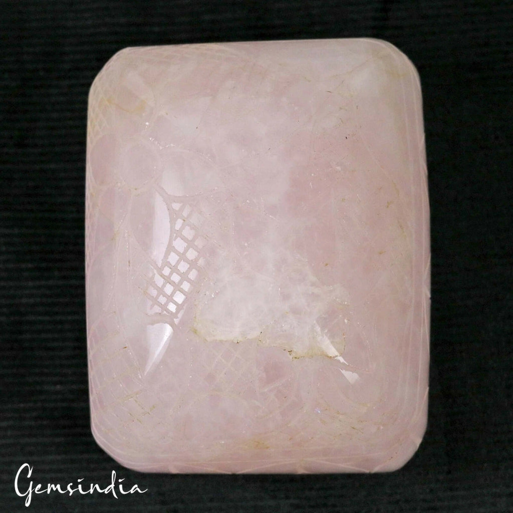 2800 Ct Natural Untreated Pink Rose Quartz Octagon Cut Hand Carved Huge Size Gem