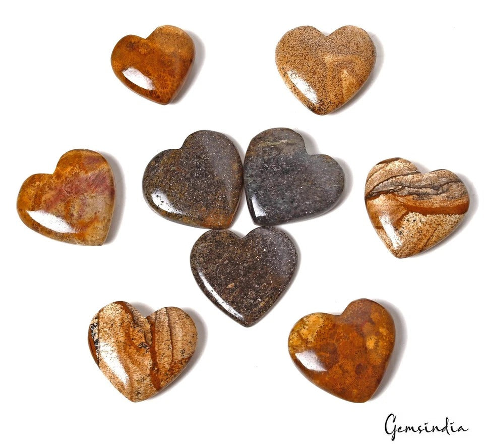 Jasper Lot, Loose Gemstone — 9 Pieces, 24mm to 30mm, 450 Ct