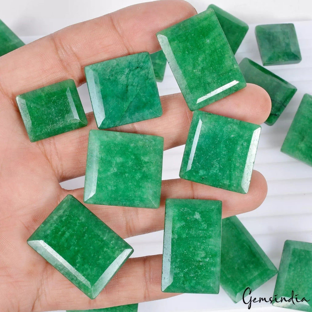 880 Ct/18 Pcs Natural Brazilian Green Emerald Earth Mined Loose Gems For Jewelry