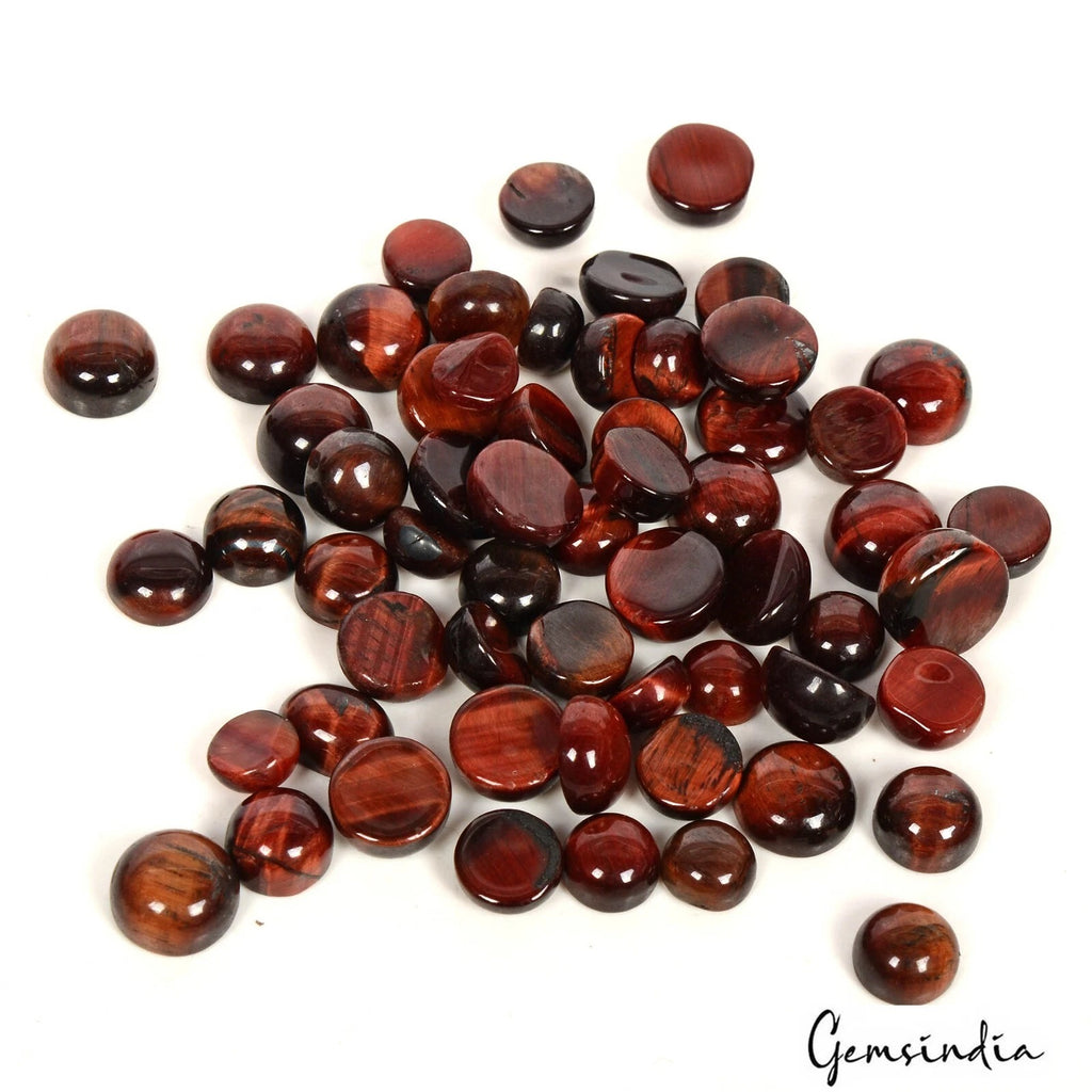 Tiger Eye Lot, Cabochon, Round Cabochon, Untreated — 59 Pieces, 6mm to 10mm, 150.00 Ct, Madagascar