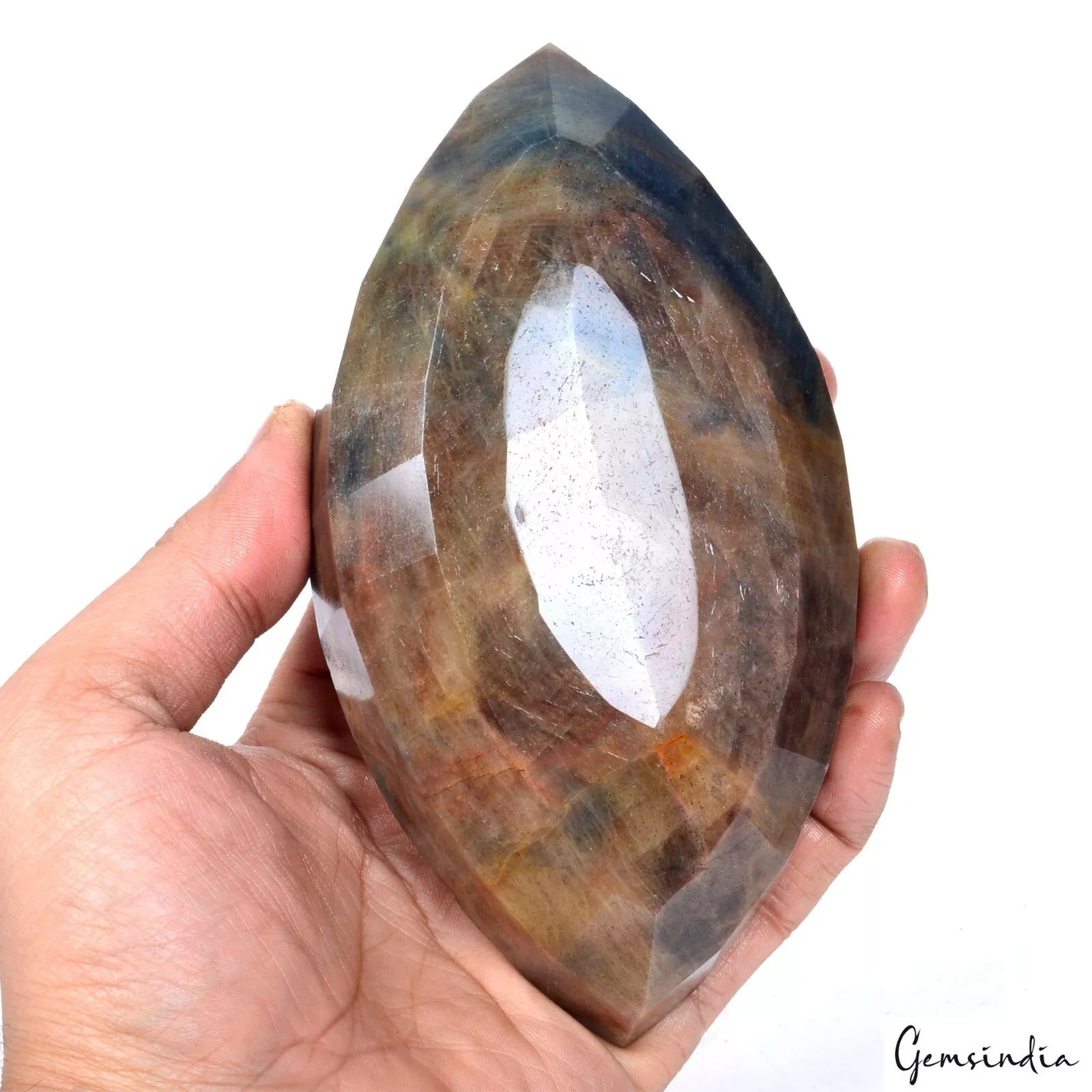 Sapphire Loose Gemstone, Marquise Faceted Cut, Untreated — 152x83x37mm, 5000 Ct, Madagascar