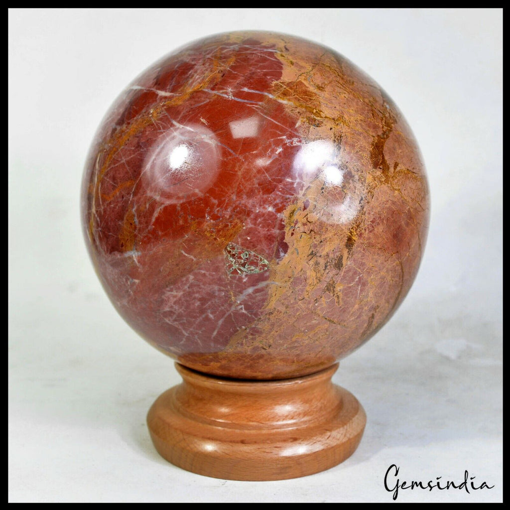 Red Jasper Sphere — 6.2 Inch in diameter, 4.984 Kg (24920 Ct), Madagascar