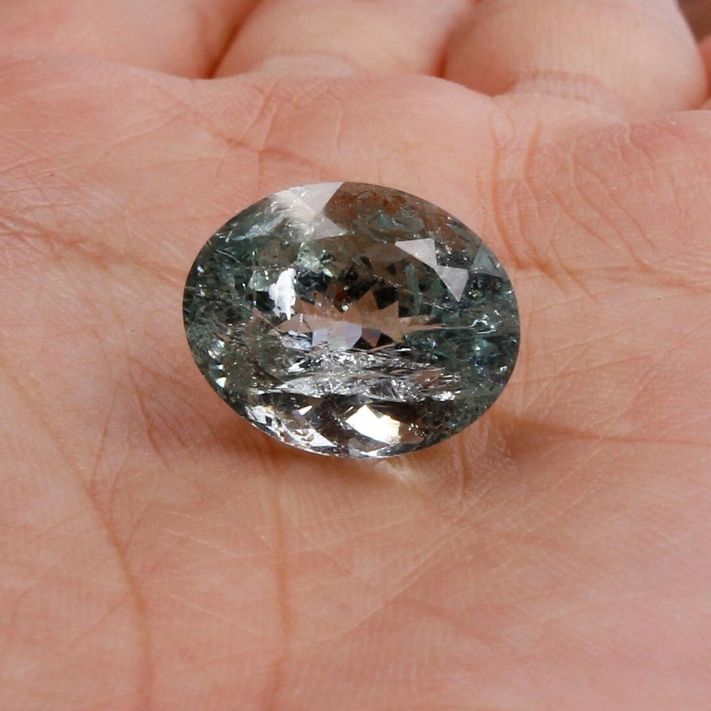 Aquamarine Loose Gemstone, Untreated, Blue — 16x13x10 mm, 11.50 Ct, India