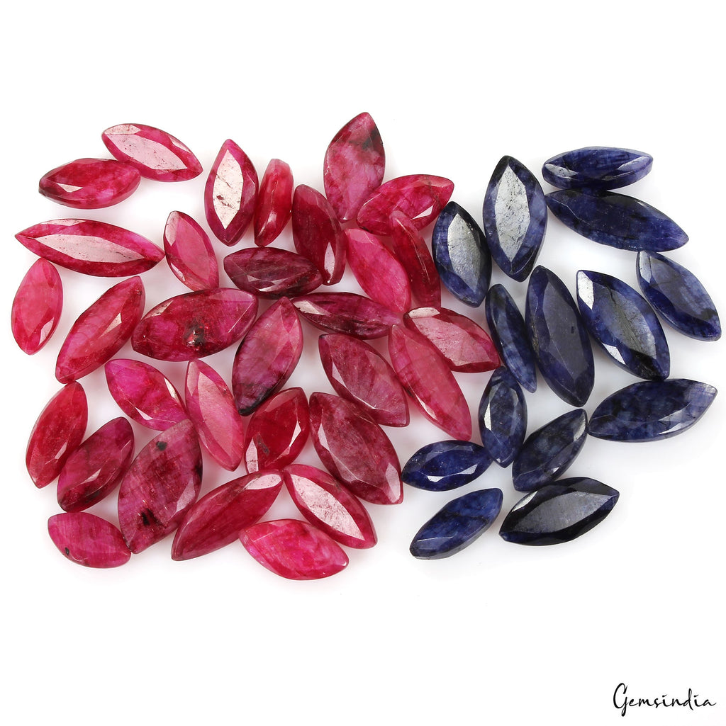 350 Cts Natural Red & Blue Beryl Marquise Cut Loose Jewelry Making Gemstones