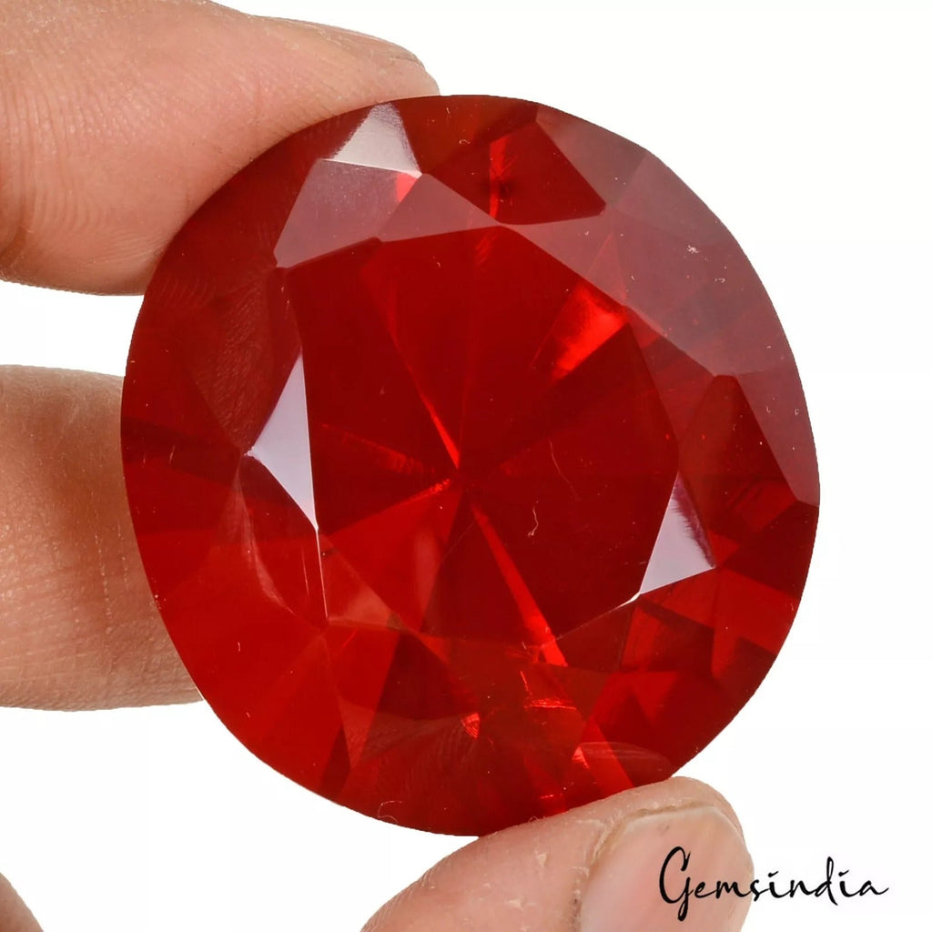 158.65 Cts Hydro Pigeon Blood Red Ruby Uneven Round Eye Catching Gem For Pendant