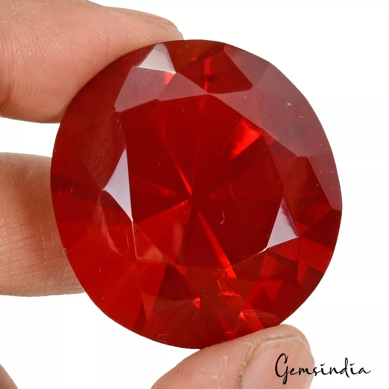 158.65 Cts Hydro Pigeon Blood Red Ruby Uneven Round Eye Catching Gem For Pendant