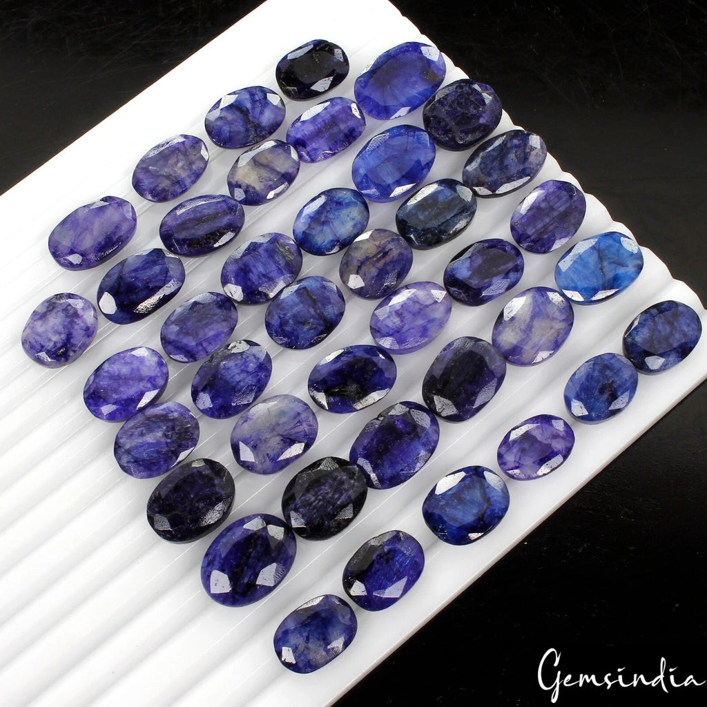 Blue Beryl Lot, Loose Gemstone, Color Enhanced — 40 Pieces, 15mm to 22mm, 500 Ct