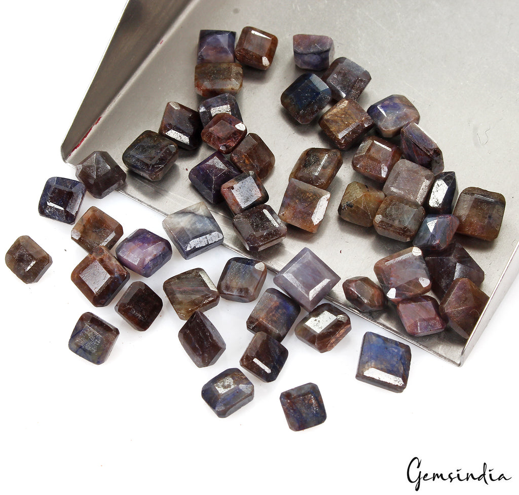 Blue Sapphire Lot, Loose Gemstone — 50 Pieces, 5mm to 7mm, 124.70 Ct, Madagascar